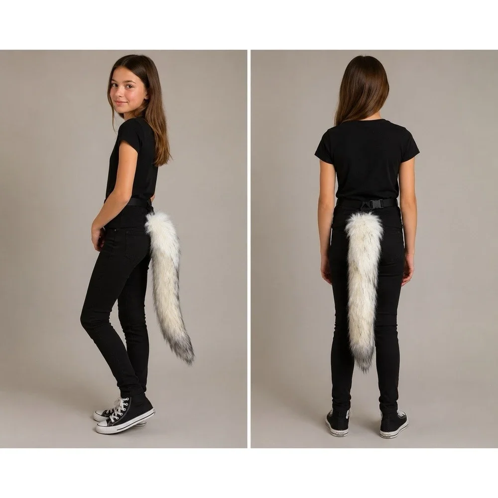 Animal Furry Long White Tail‎ Cosplay Costume Unisex 21